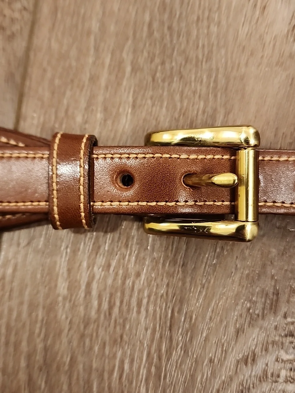 Vintage Dooney Bourke Woven  Leather Belt Burgundy Maroon Brass Buckle size 40